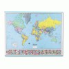 American Map® Hammond Deluxe Laminated Rolled Political Reference World Map