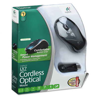 NO LONGER - Logitech® Lx7 Cordless Five Button Optical Mouse at Material Solutions Llc