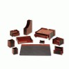 Rolodex™ Mahogany And Faux Leather Desktop Sorter