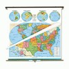 Cram Intermediate Political United States And World Map Combo