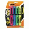Bic® Brite Liner™ Grip Xl™ Highlighter, Four-Color Set
