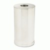 United Receptacle European & Metallic Series Satin Stainless Steel Fire-Safe Ash And Trash Receptacle