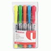 Universal® Liquid Pen Style Highlighter, Five-Color Set