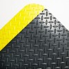 Crown Industrial Deck Plate Anti-Fatigue Mat With Yellow Borders