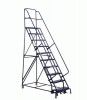 Gsw Series Steel Rolling Warehouse Ladder W/ Handrails