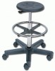 STOOL WITH FOOT RING ON CASTERS