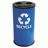 Ex-Cell Round Three-Compartment Recycling Container