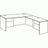 Hon® 10500 Series Large "L" Workstation Single Pedestal Desk