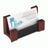 Rolodex™ Wood & Faux Leather Business Card Holder