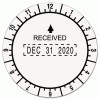 Trodat® Time And Date Received Round Stamp