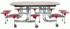 10 Seat Oval Cafeteria Table